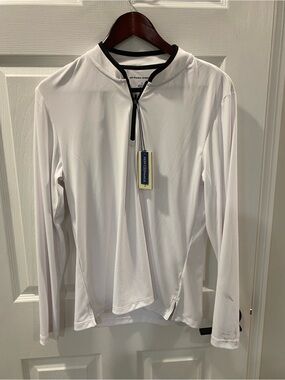 NWT Onward Reserve Men's White Long-Sleeve Quater-Zip - Large